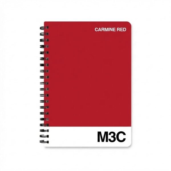 Carmine Red Spiral Bound Colours Of Rennsport Notebook