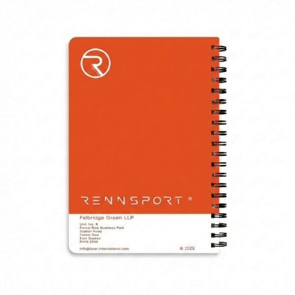 Lava Orange Spiral Bound Colours Of Rennsport Notebook