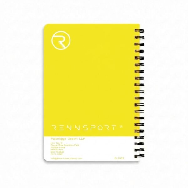 Racing Yellow Spiral Bound Colours Of Rennsport Notebook